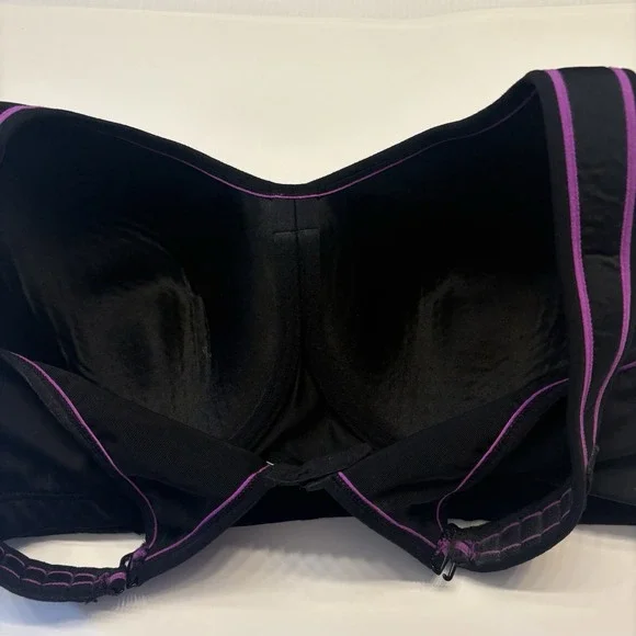 Cacique‎ Sports Bra Black High Impact Max Support Padded Straps Plus Size 40DD - Picture 8 of 10